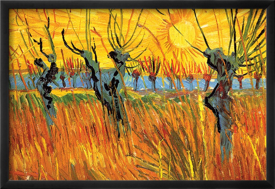 Pollard Willows at Sunset - Van Gogh Painting On Canvas